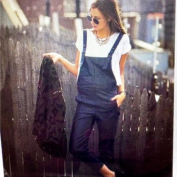 Wallflower black Cotton Jumpsuit Overalls drawstring waist M - Picture 5 of 11